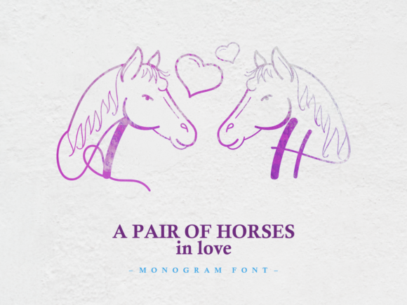 A Pair of Horses in Love: A Decorative Font for Brand Identity Work