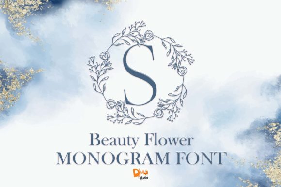 Beauty Flower Monogram: A Decorative Font for Your Business