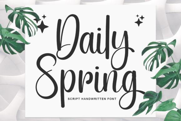 Daily Spring: A Handwritten Font That Brings Elegance to Every Product You Make