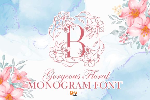 Gorgeous Floral Monogram: A Decorative Font for Distinctive Branding