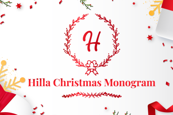 Hilla Christmas Monogram: A Decorative Font for Editorial Stories