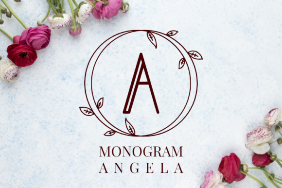 Monogram Angela: A Decorative Font for Web Designers