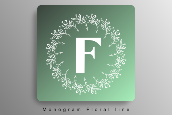 Monogram Floral Line: A Decorative Font for Handmade Products