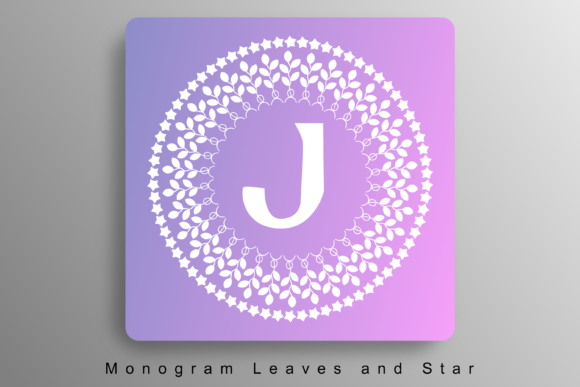 Monogram Leaves and Stars Typeface for Small Business Branding