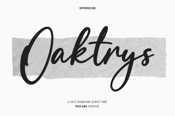 Oaktrys: A Paint Brushed Script Font for Brand Storytelling