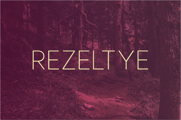 Rezeltye: A Designer's Look at a Modern Sans Serif
