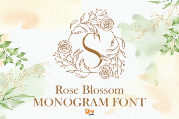Rose Blossom Monogram: A Font That Elevates Small Business Branding