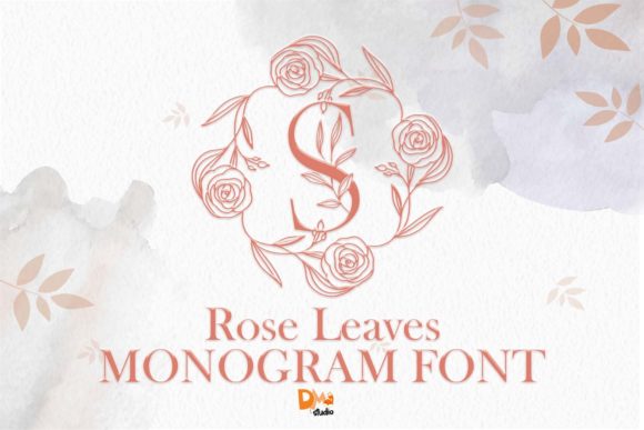 Rose Leaves Monogram: An Elegant Decorative Font for Digital Brands