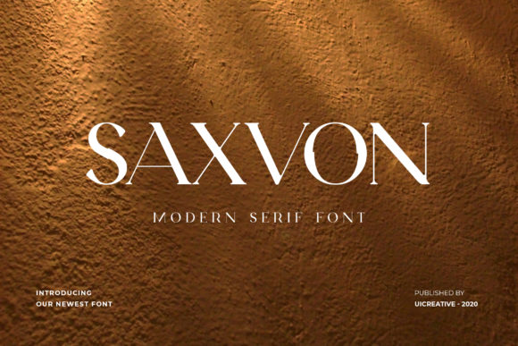 Saxvon: A Serif Font With Editorial Elegance