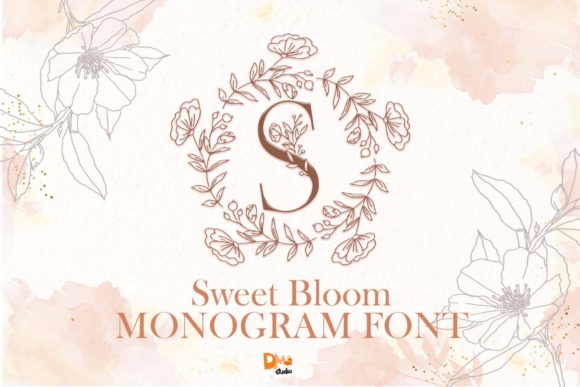 Sweet Bloom Monogram: A Decorative Font for Small Business Branding