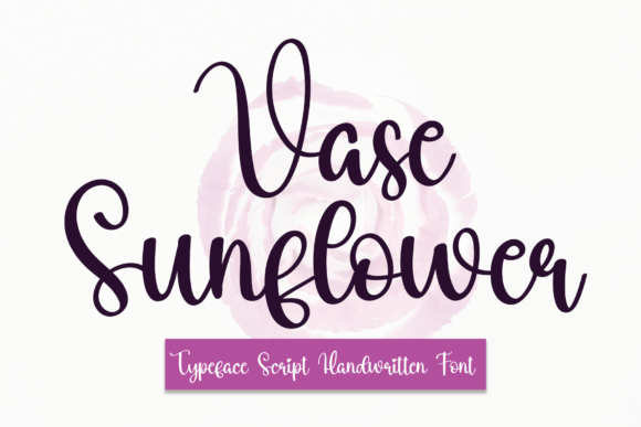 Vase Sunflower Font: A Handwritten Script for Crafters and Product Makers