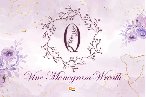 Vine Monogram Wreath Brings Delicate Charm to Branding Projects