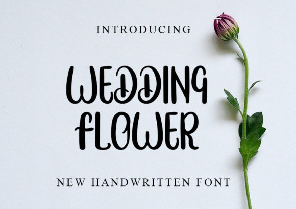Wedding Flower Font: A Delicate Handwritten Typeface for Romantic Branding
